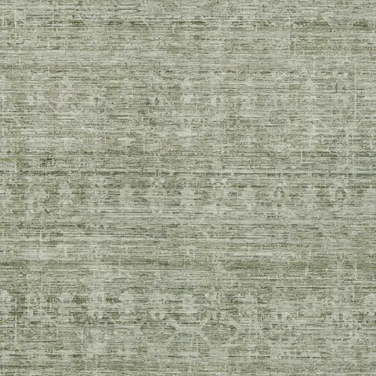 Sage And Beige Striped Washable Indoor Outdoor Area Rug Photo 4