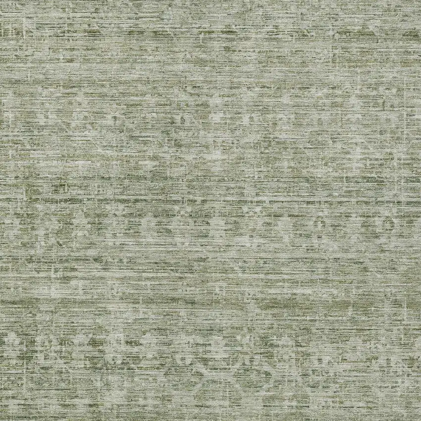 Sage And Beige Striped Washable Indoor Outdoor Area Rug Photo 7