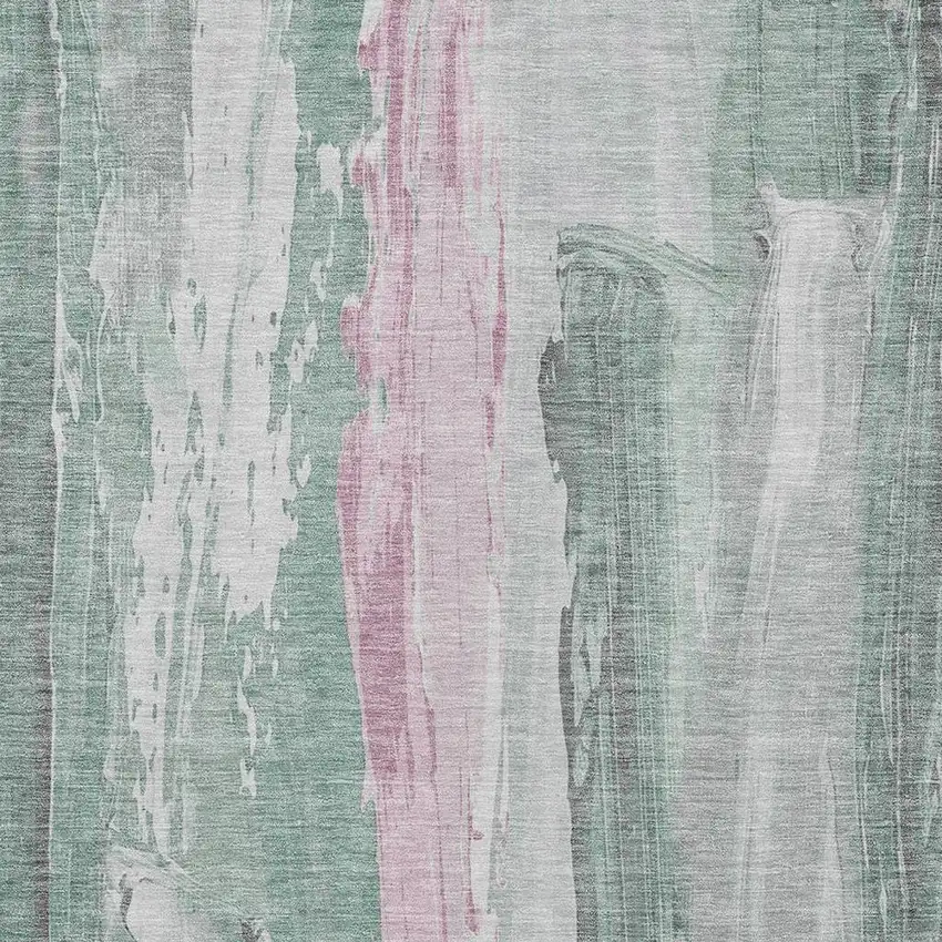 Sage And Blush Abstract Washable Indoor Outdoor Area Rug Photo 4