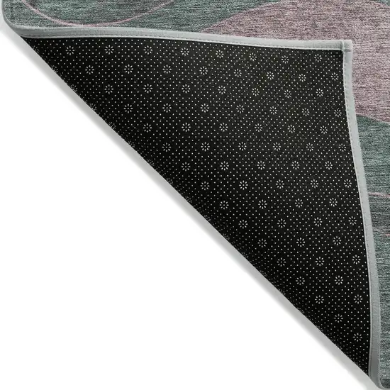 Sage And Blush Abstract Washable Indoor Outdoor Area Rug Photo 7