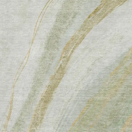 Sage And Copper Abstract Washable Area Rug With UV Protection Photo 3