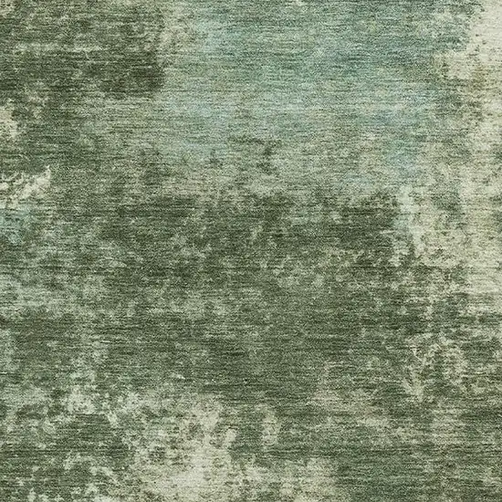 Sage And Fern Green Abstract Washable Area Rug With UV Protection Photo 3