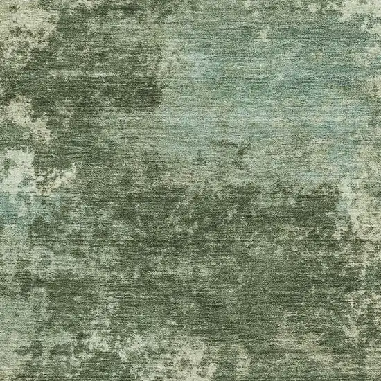 Sage And Fern Green Abstract Washable Area Rug With UV Protection Photo 3