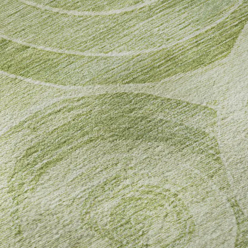 Sage And Fern Green Geometric Washable Area Rug With UV Protection Photo 9