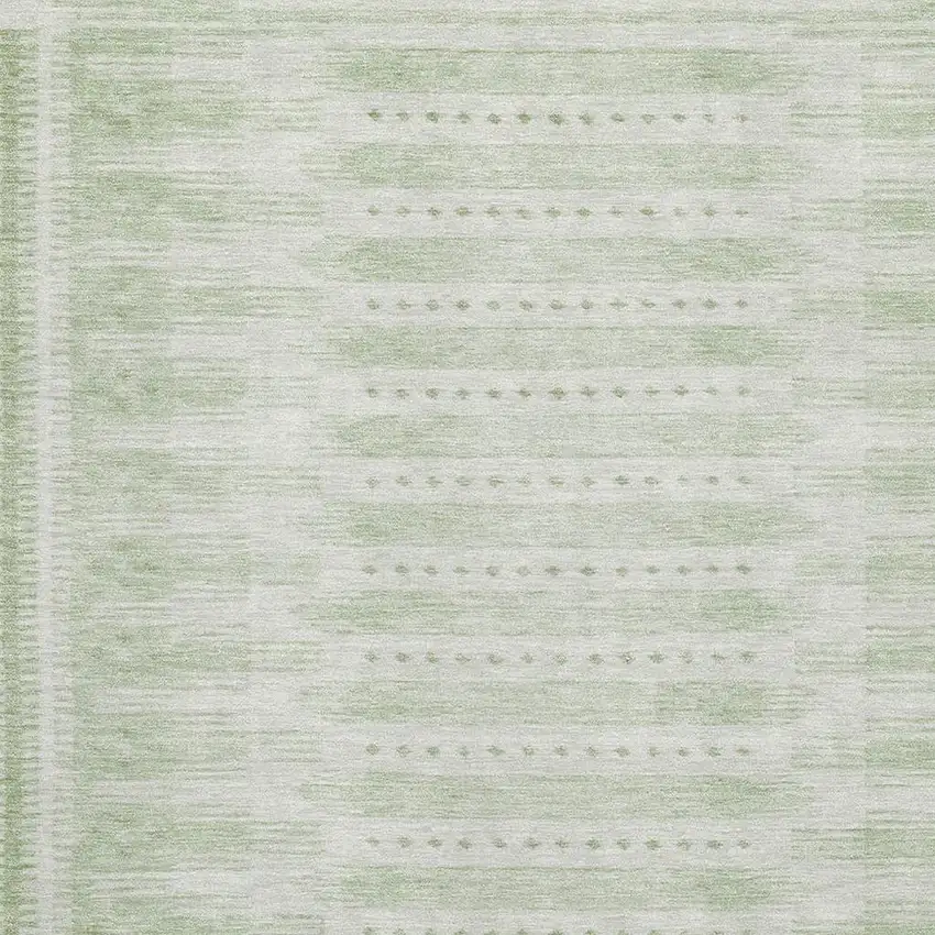 Sage And Fern Green Geometric Washable Area Rug With UV Protection Photo 3
