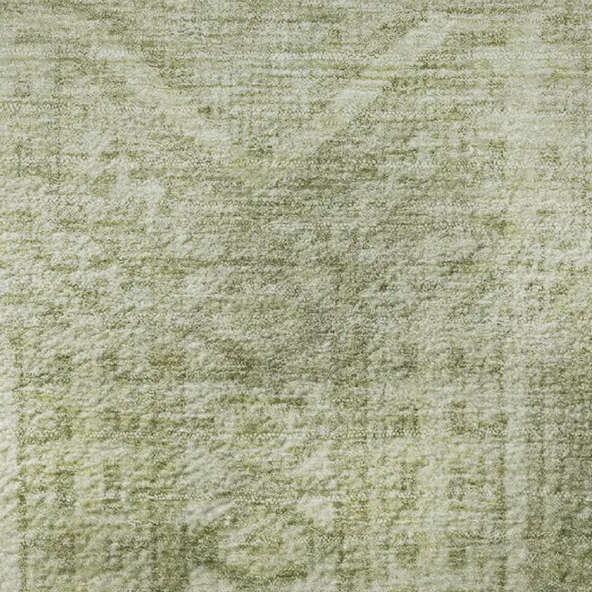 Sage And Fern Green Geometric Washable Area Rug With UV Protection Photo 8