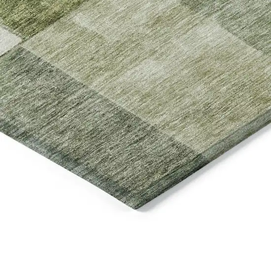 Sage And Fern Green Geometric Washable Indoor Outdoor Area Rug Photo 5