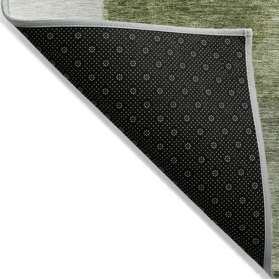 Sage And Fern Green Geometric Washable Indoor Outdoor Area Rug Photo 4