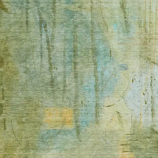 Sage And Gold Abstract Washable Indoor Outdoor Area Rug Photo 3