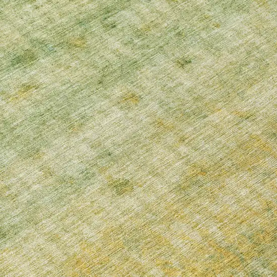 Sage And Gold Striped Washable Indoor Outdoor Area Rug Photo 7
