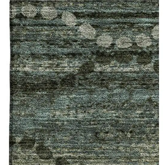 Sage And Gray Abstract Geometric Washable Area Rug With UV Protection Photo 3