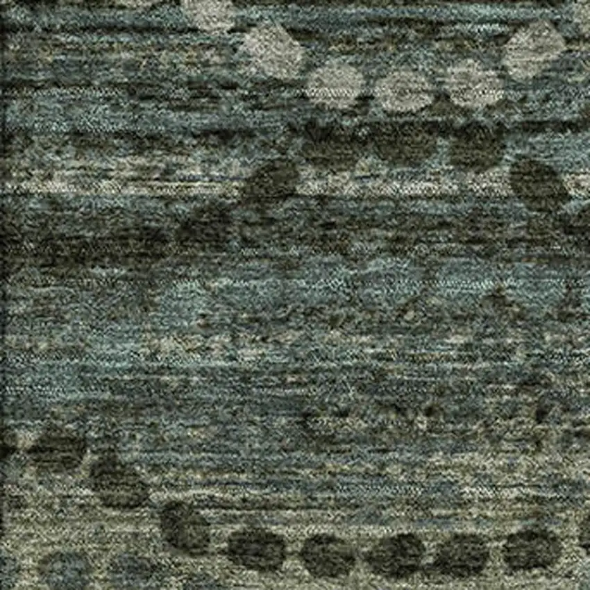 Sage And Gray Abstract Geometric Washable Area Rug With UV Protection Photo 3