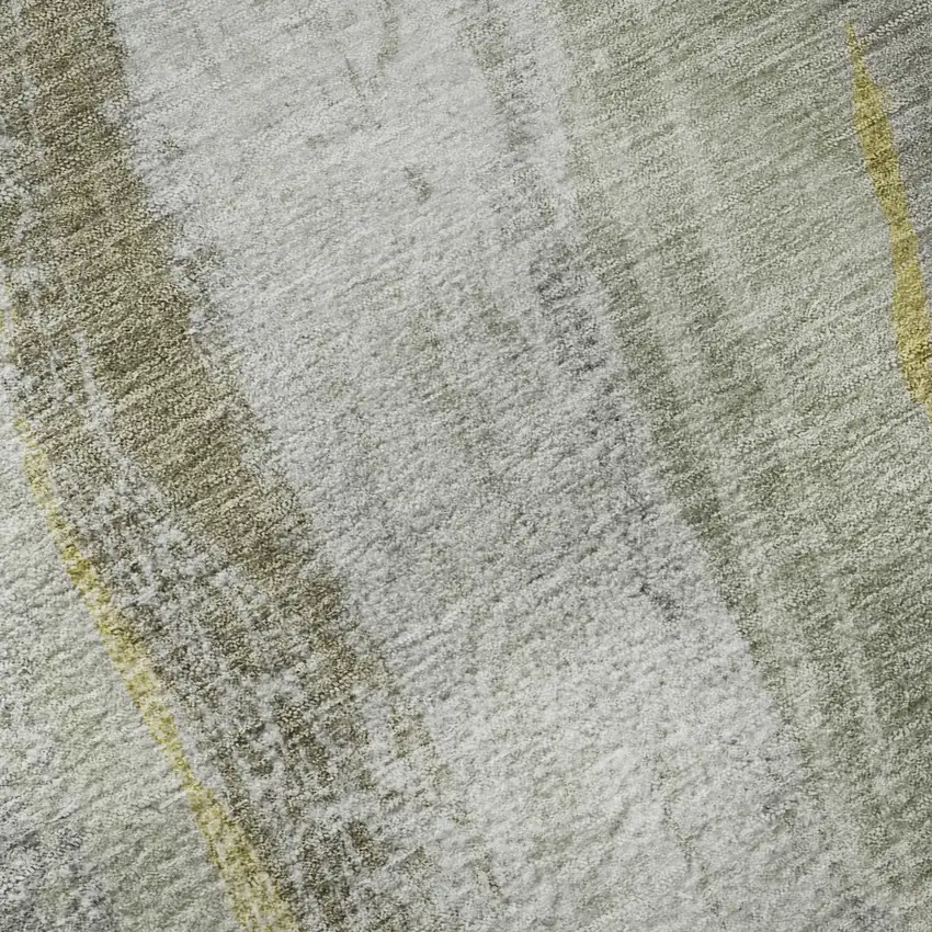 Sage And Gray Abstract Washable Area Rug With UV Protection Photo 8