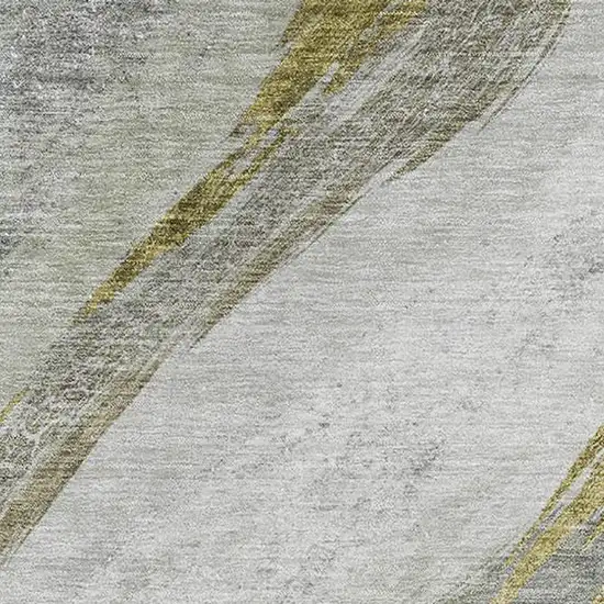 Sage And Gray Abstract Washable Area Rug With UV Protection Photo 3
