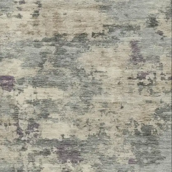 Sage And Gray Abstract Washable Area Rug With UV Protection Photo 3