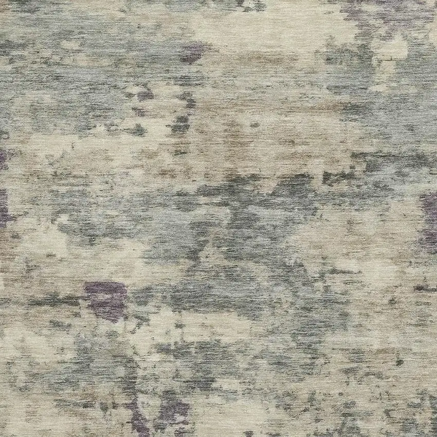 Sage And Gray Abstract Washable Area Rug With UV Protection Photo 3