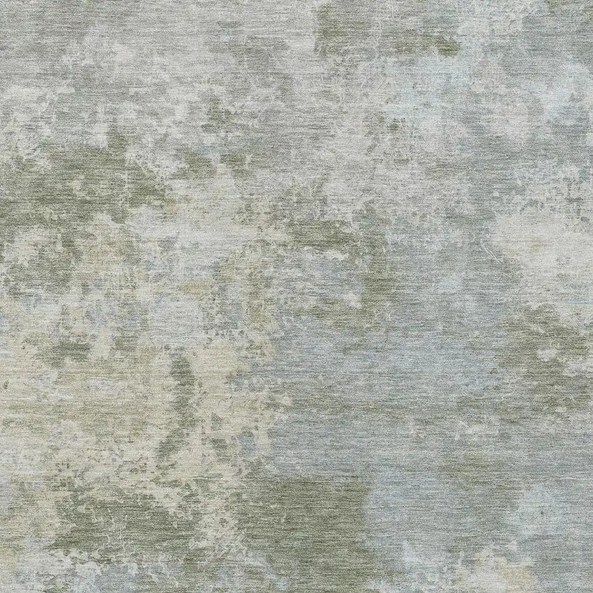 Sage And Gray Abstract Washable Indoor Outdoor Area Rug Photo 2