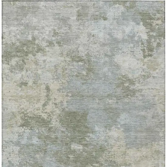 Sage And Gray Abstract Washable Indoor Outdoor Area Rug Photo 3