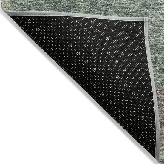 Sage And Gray Geometric Washable Indoor Outdoor Area Rug Photo 3