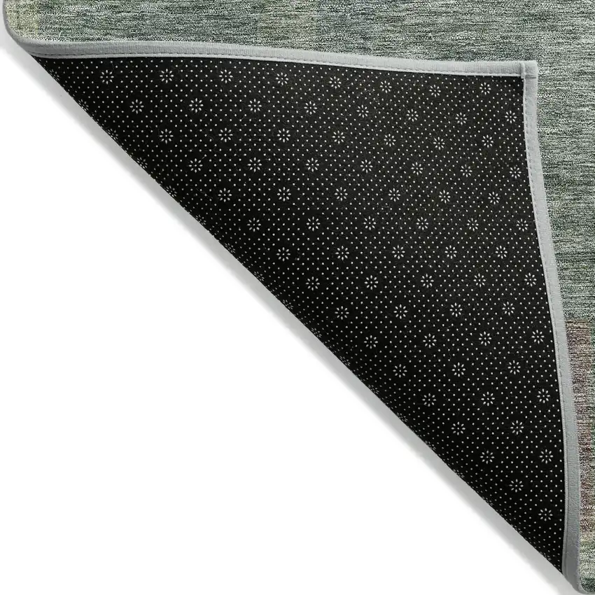 Sage And Gray Geometric Washable Indoor Outdoor Area Rug Photo 3