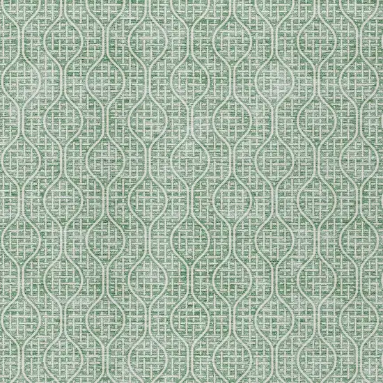 Sage And Gray Geometric Washable Indoor Outdoor Area Rug Photo 5