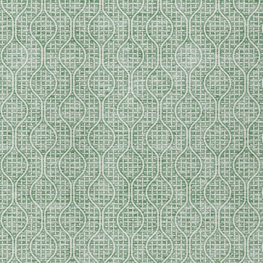 Sage And Gray Geometric Washable Indoor Outdoor Area Rug Photo 5