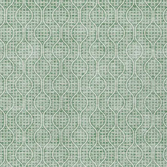 Sage And Gray Geometric Washable Indoor Outdoor Area Rug Photo 5