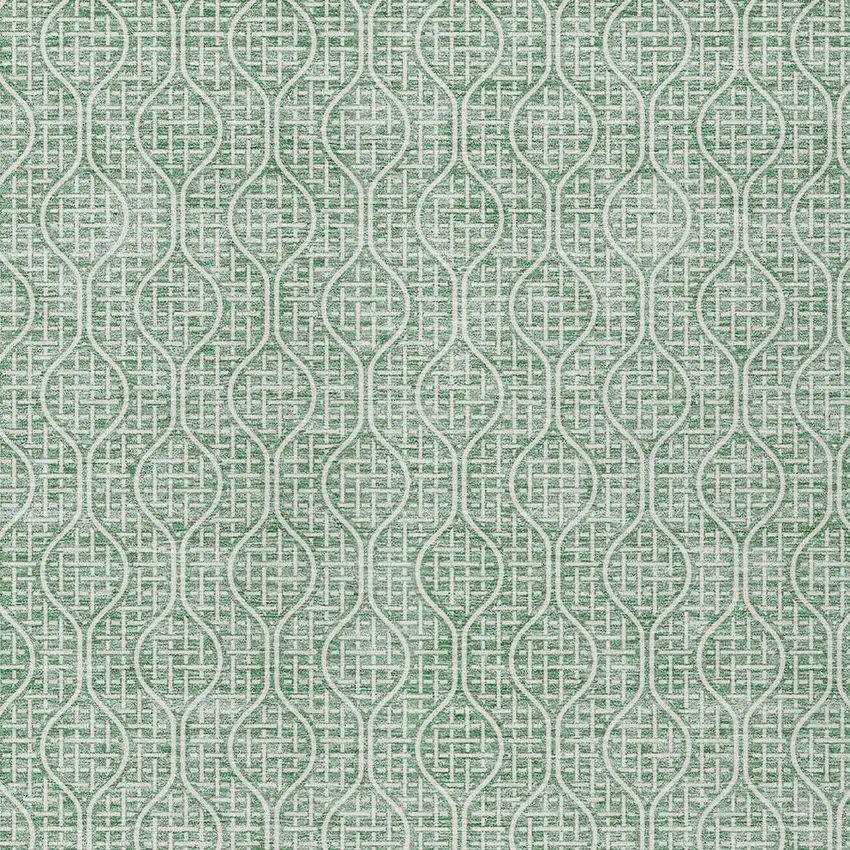 Sage And Gray Geometric Washable Indoor Outdoor Area Rug Photo 5