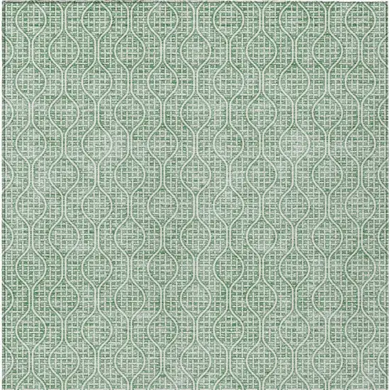 Sage And Gray Geometric Washable Indoor Outdoor Area Rug Photo 6