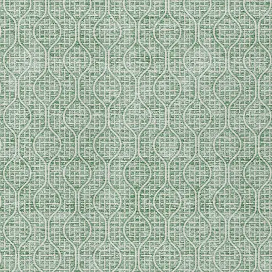 Sage And Gray Geometric Washable Indoor Outdoor Area Rug Photo 5