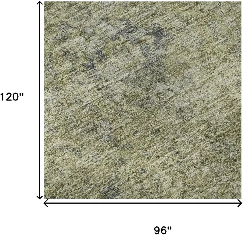 Sage And Gray Oriental Washable Area Rug With UV Protection Photo 8