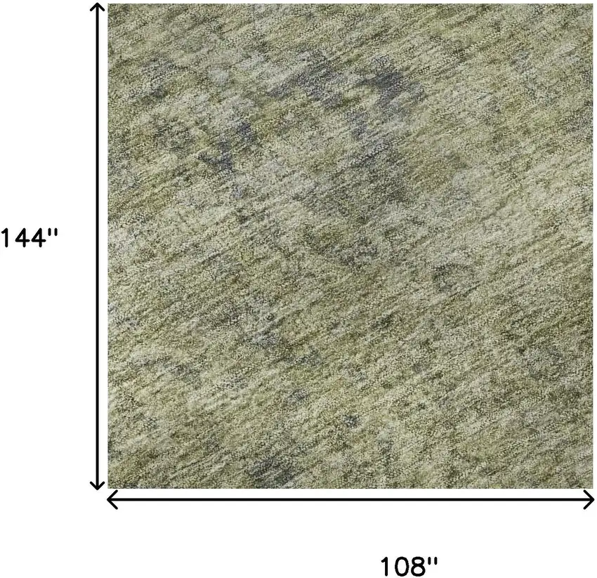 Sage And Gray Oriental Washable Area Rug With UV Protection Photo 9
