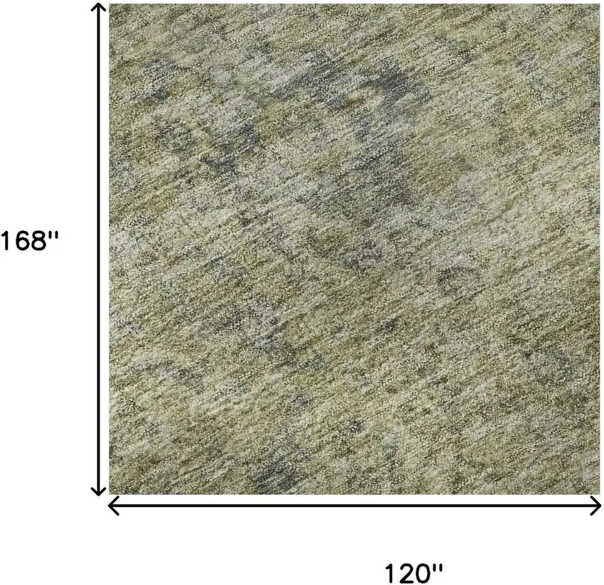 Sage And Gray Oriental Washable Area Rug With UV Protection Photo 8