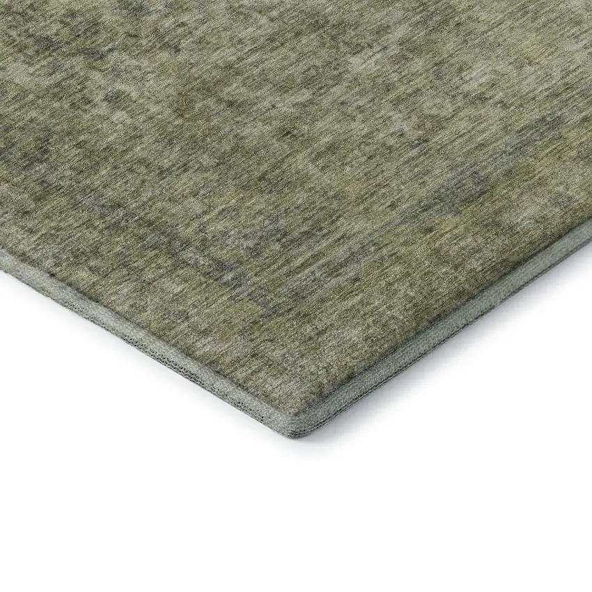 Sage And Gray Oriental Washable Area Rug With UV Protection Photo 6