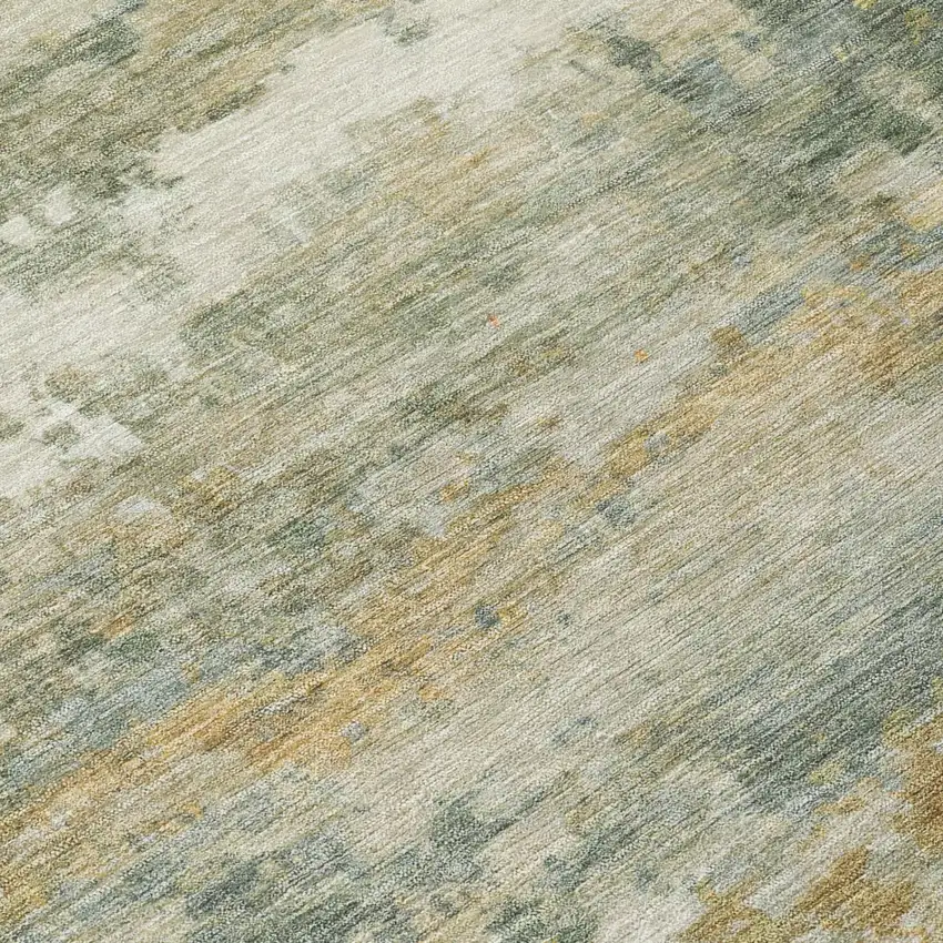 Sage And Green Abstract Washable Indoor Outdoor Area Rug Photo 4