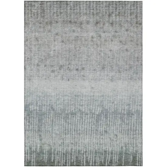 Sage And Green Abstract Washable Indoor Outdoor Area Rug Photo 2