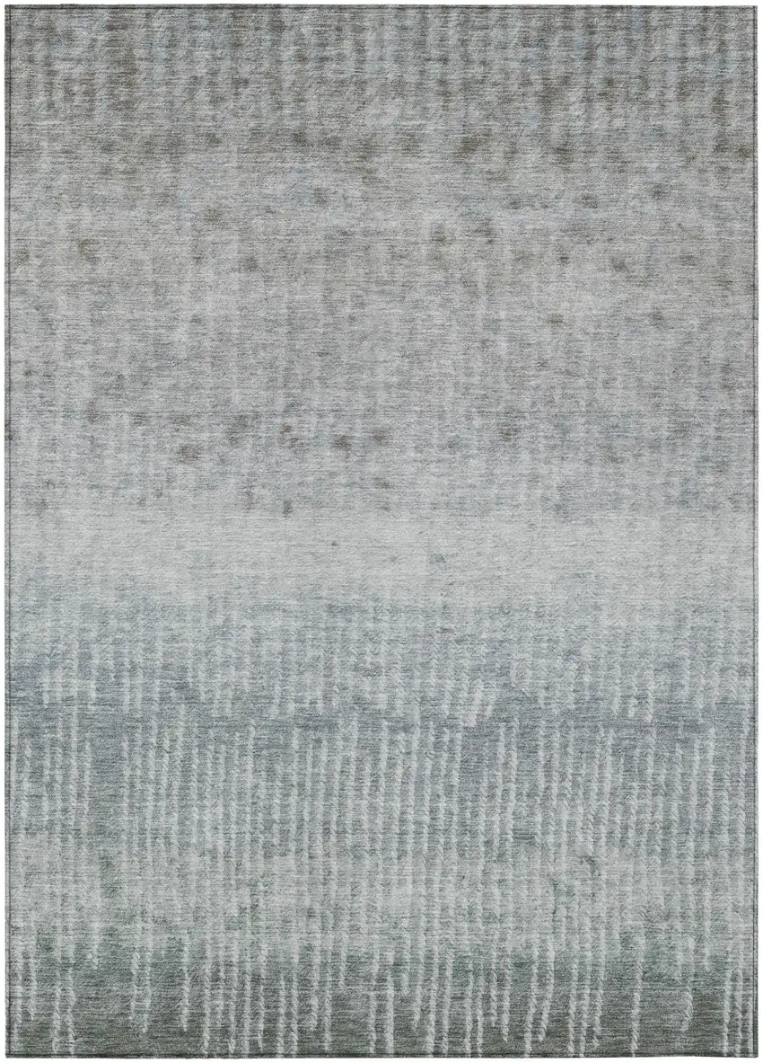 Sage And Green Abstract Washable Indoor Outdoor Area Rug Photo 2