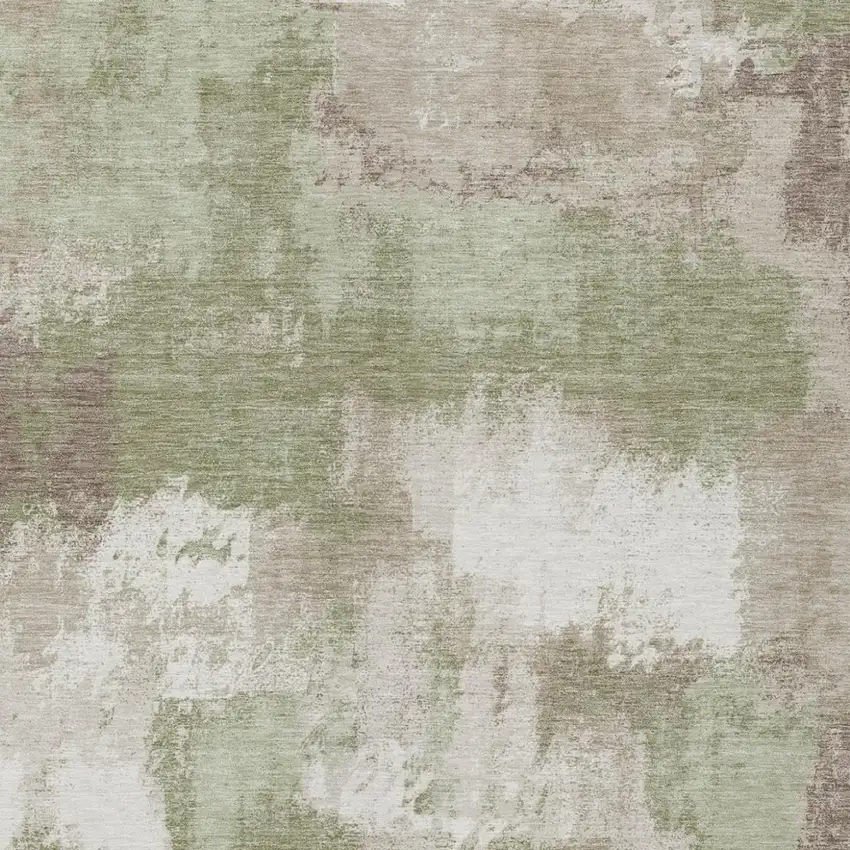 Sage And Green Abstract Washable Indoor Outdoor Area Rug Photo 1