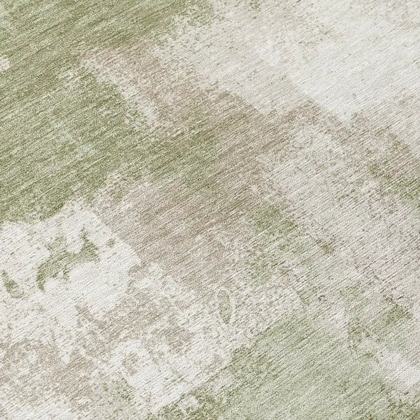 Sage And Green Abstract Washable Indoor Outdoor Area Rug Photo 5