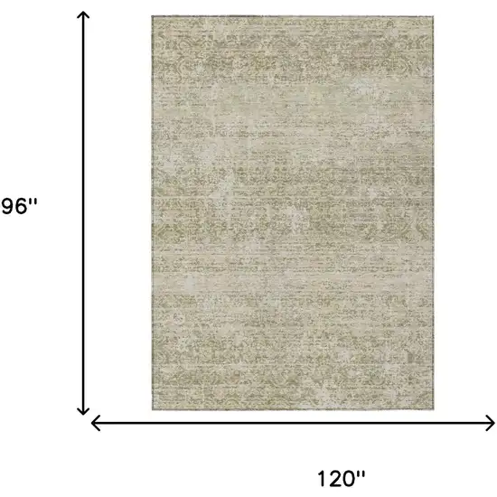 Sage And Green Abstract Washable Indoor Outdoor Area Rug Photo 6