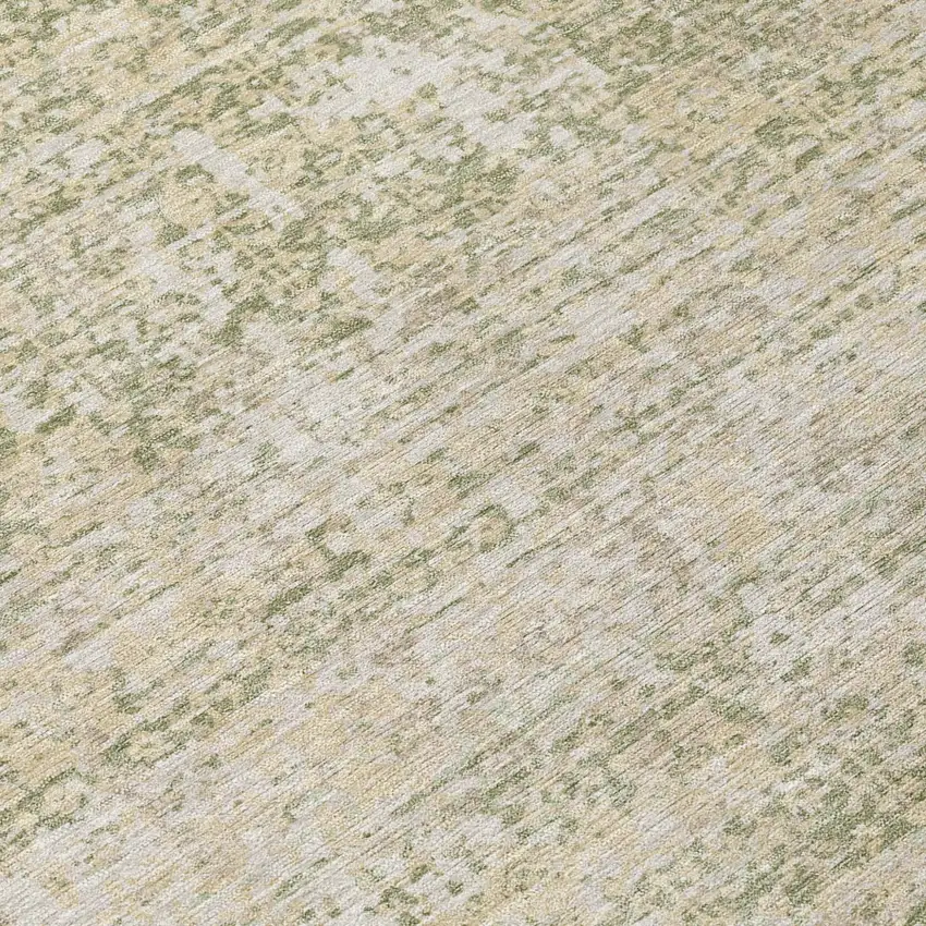 Sage And Green Abstract Washable Indoor Outdoor Area Rug Photo 5