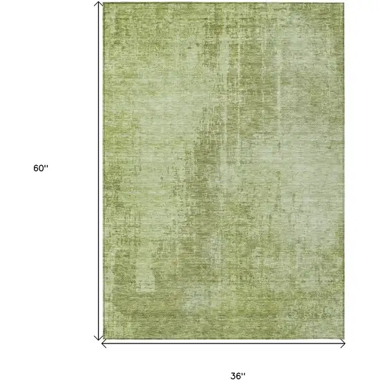 Sage And Green Abstract Washable Indoor Outdoor Area Rug Photo 7