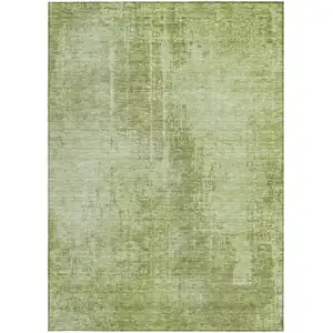 Photo of Sage And Green Abstract Washable Indoor Outdoor Area Rug