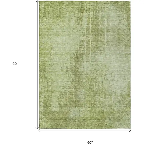Sage And Green Abstract Washable Indoor Outdoor Area Rug Photo 3