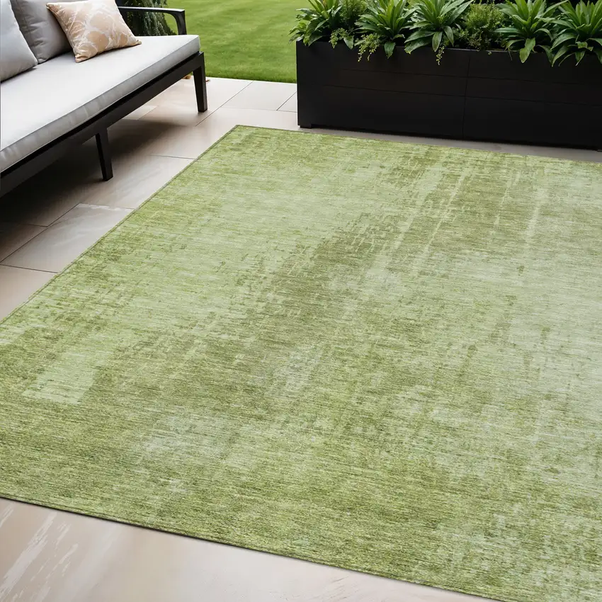 Sage And Green Abstract Washable Indoor Outdoor Area Rug Photo 1