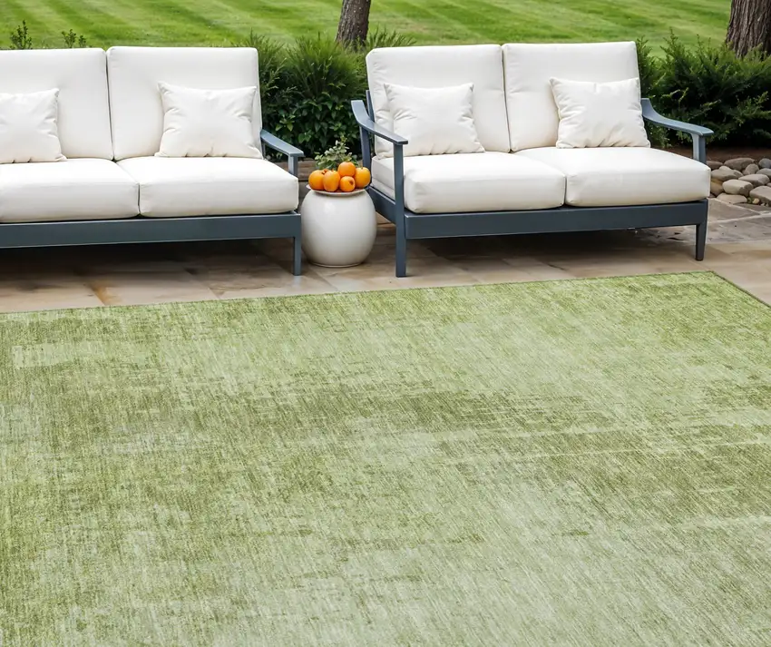 Sage And Green Abstract Washable Indoor Outdoor Area Rug Photo 1