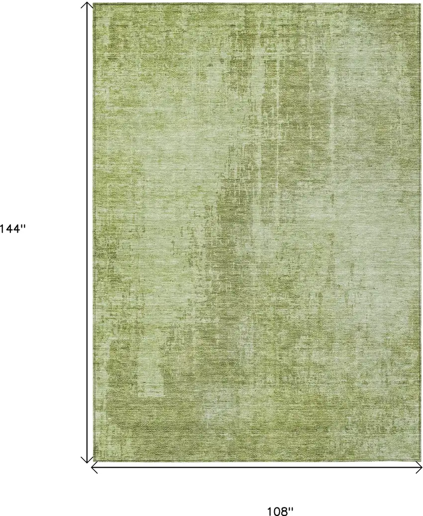 Sage And Green Abstract Washable Indoor Outdoor Area Rug Photo 3