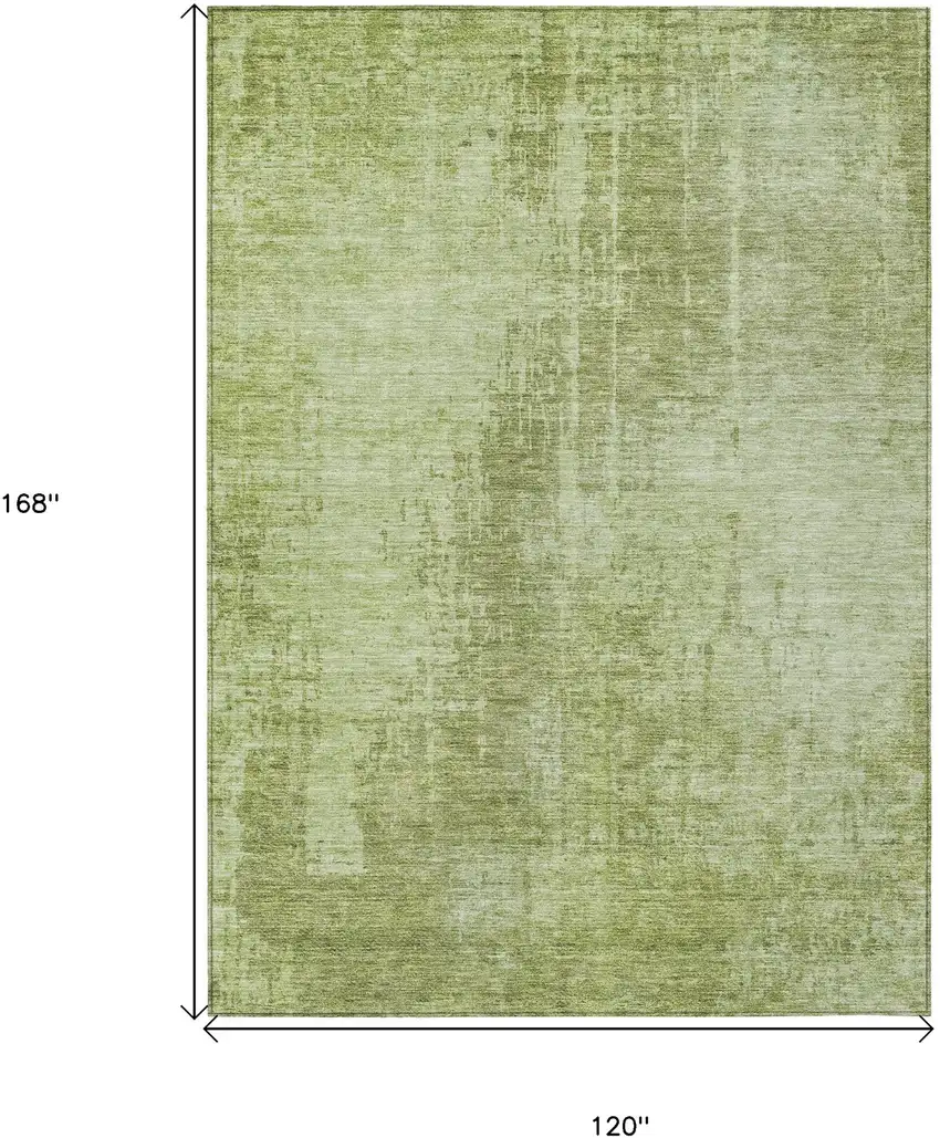 Sage And Green Abstract Washable Indoor Outdoor Area Rug Photo 3