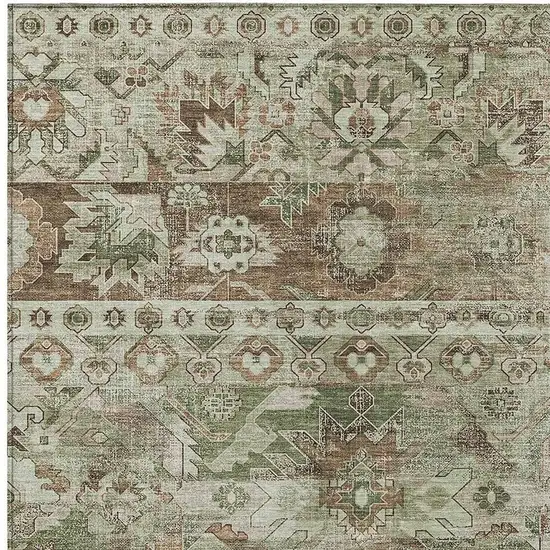 Sage And Green Cactus Washable Indoor Outdoor Area Rug Photo 2