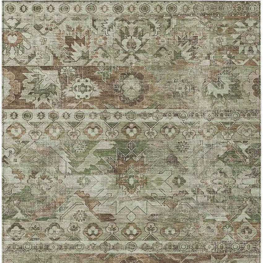 Sage And Green Cactus Washable Indoor Outdoor Area Rug Photo 3